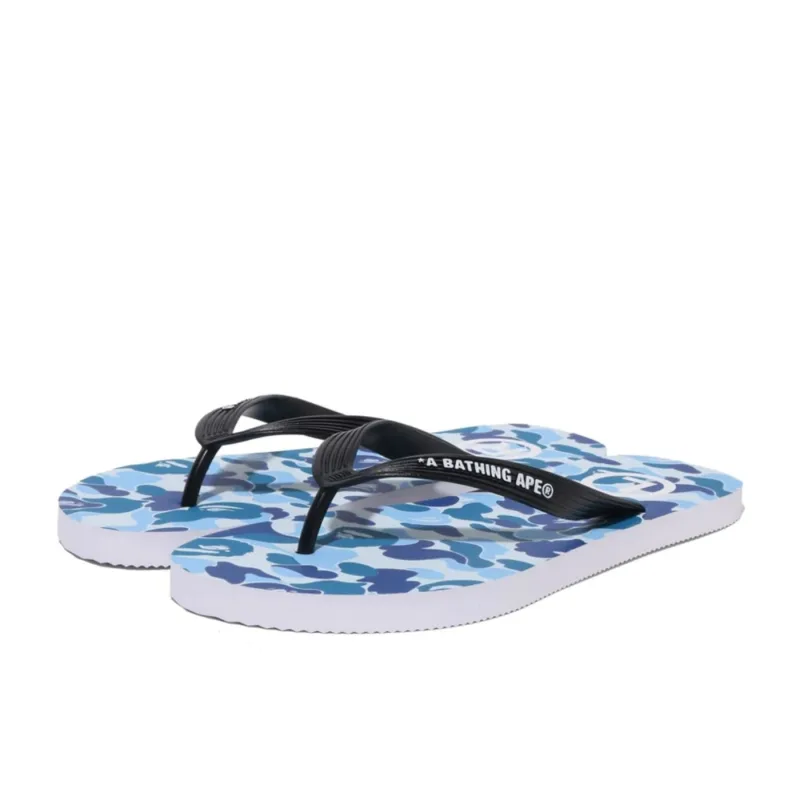 A BATHING APE Abc Camo Beach Sandals M Blue - L