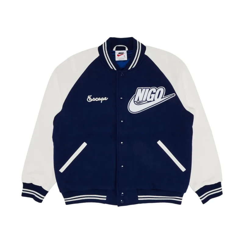 Nike Nigo NRG Varsity Jacket Navy - M