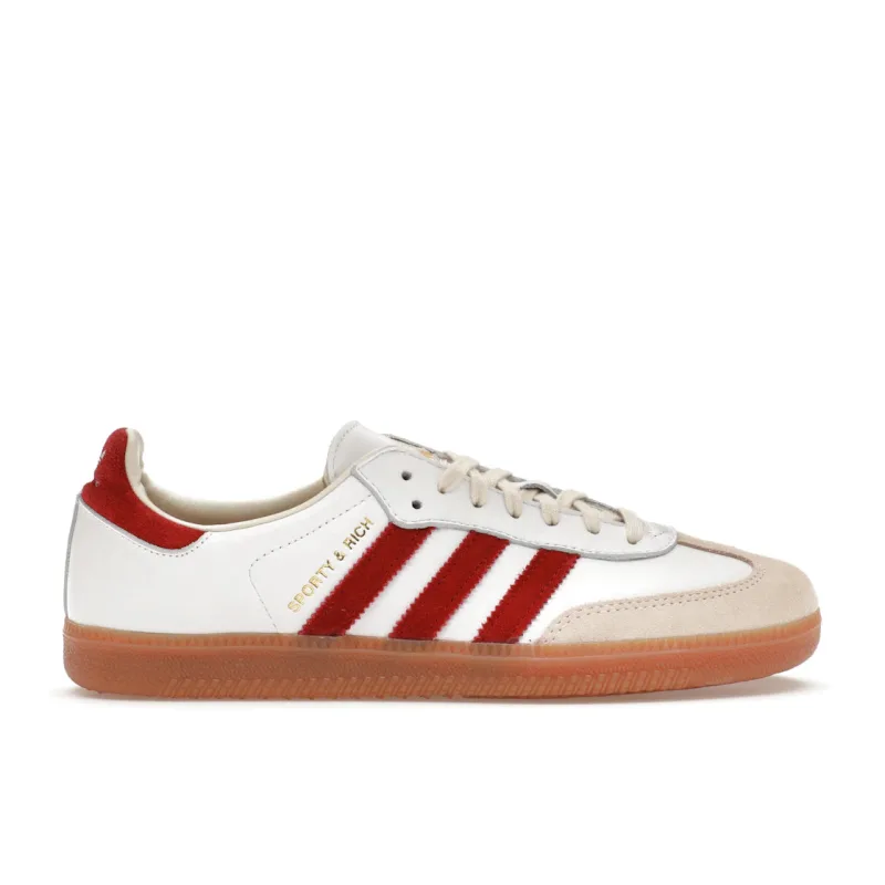 adidas Samba Sporty & Rich White Collegiate Burgundy - 38.5