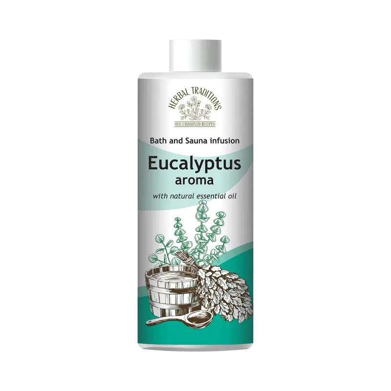 Herbal Traditions Eukalyptová aróma do kúpeľa, sauny a parného kúpeľa - 500 ml -