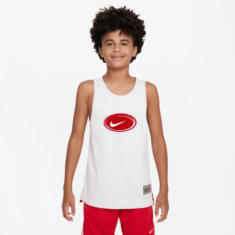 Nike Culture of Basketball Older Kids' Reversible Jersey White/University Red/University Red - XS