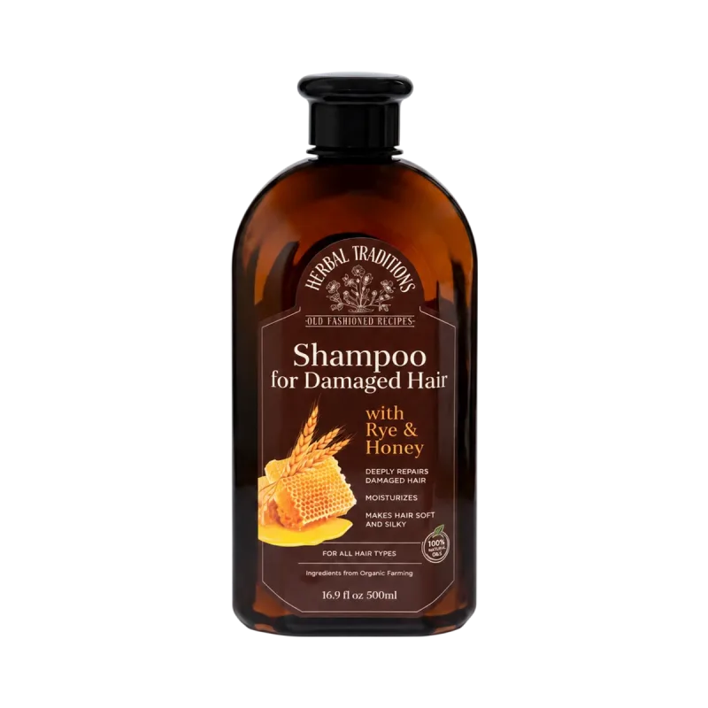 Herbal Traditions Šampón na poškodené vlasy s ražou a medom – 500 ml –
