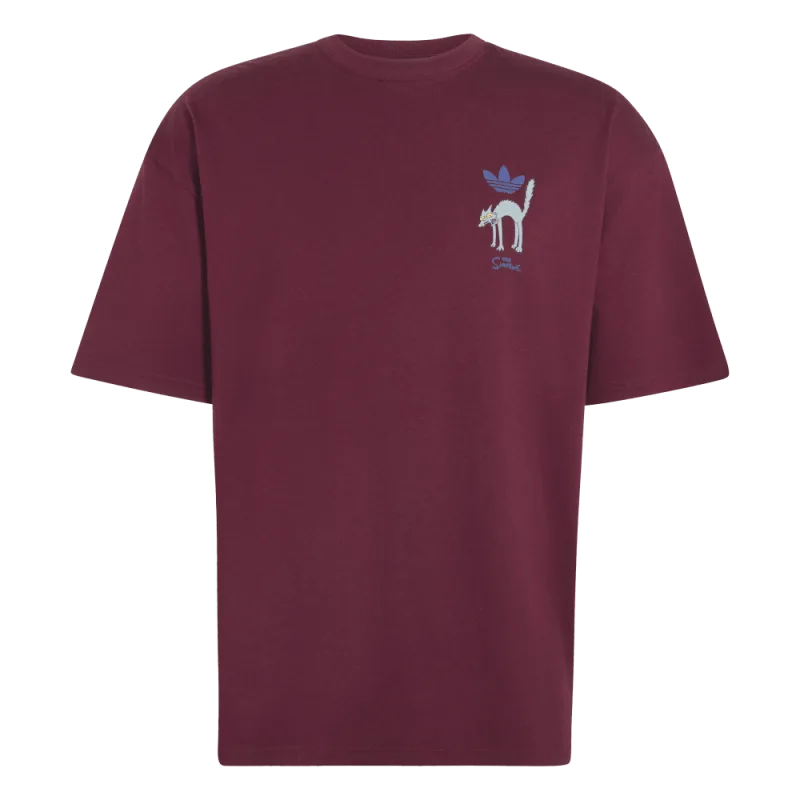 adidas Snowball Graphic Oversized T-shirt Maroon - M