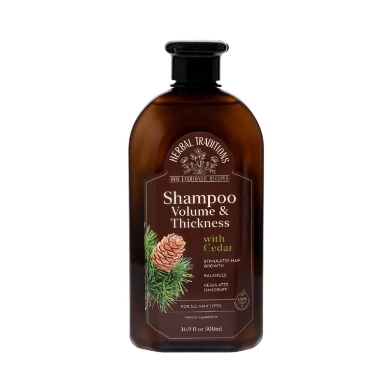 Herbal Traditions Šampón s cédrom pre objem a pevnosť vlasov – 500 ml –