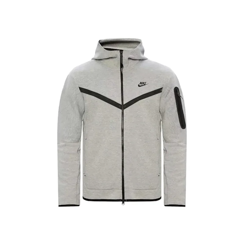 Nike Sportswear Tech Fleece Windrunner Full Zip Hoodie (FW24) Dark Grey Heather/Black - L