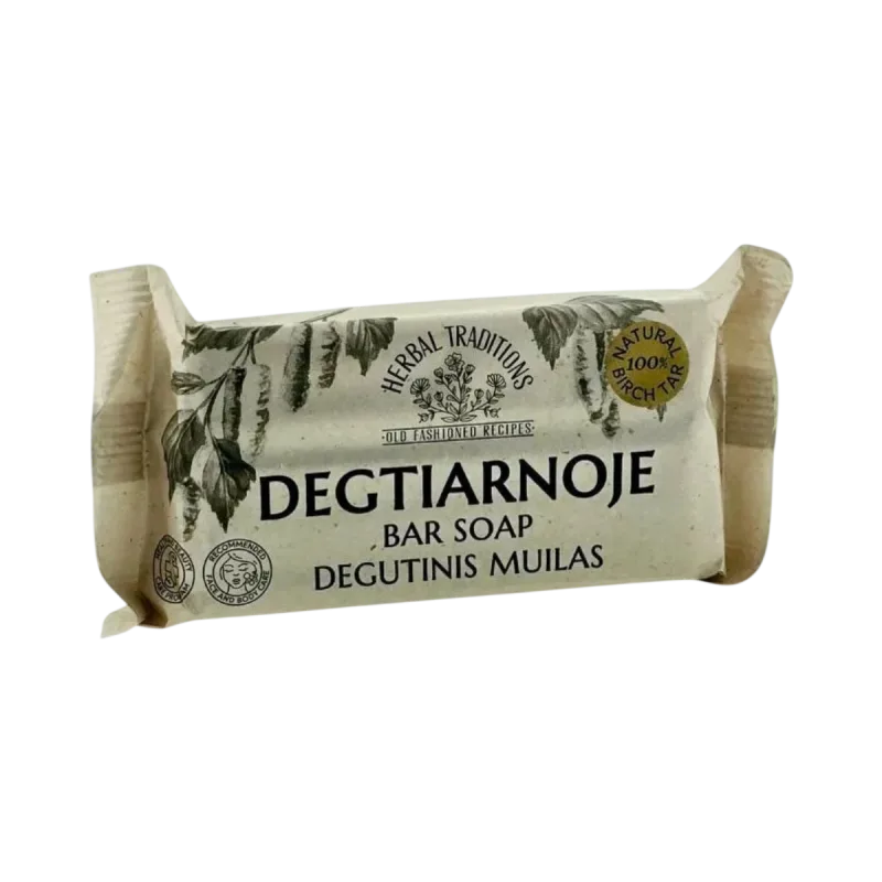 Herbal Traditions Dechtové tuhé mydlo na tvár a telo – 140 g –