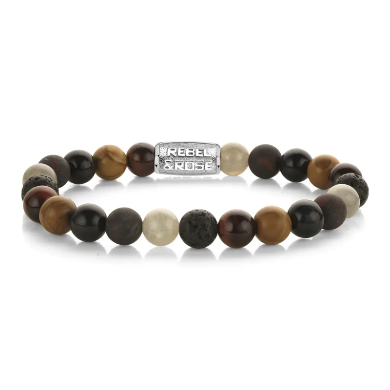 Unisex náramok Rebel & Rose Autumn Force 8 mm RR-80131-S-XL