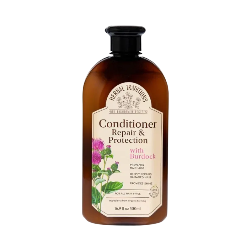 Herbal Traditions Obnovujúci a ochranný kondicionér na vlasy s lopúchom - 500 ml -