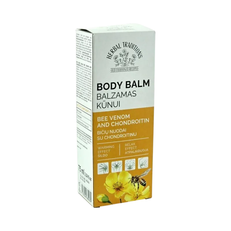 Herbal Traditions Telový balzam s včelím jedom a chondroitínom - 75 ml -