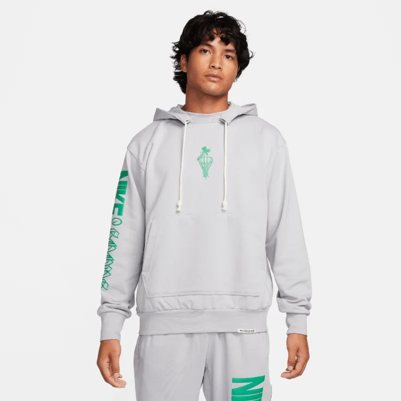 Nike Standard Issue Men's Dri-FIT Pullover Hoodie Wolf Grey/Stadium Green - XL