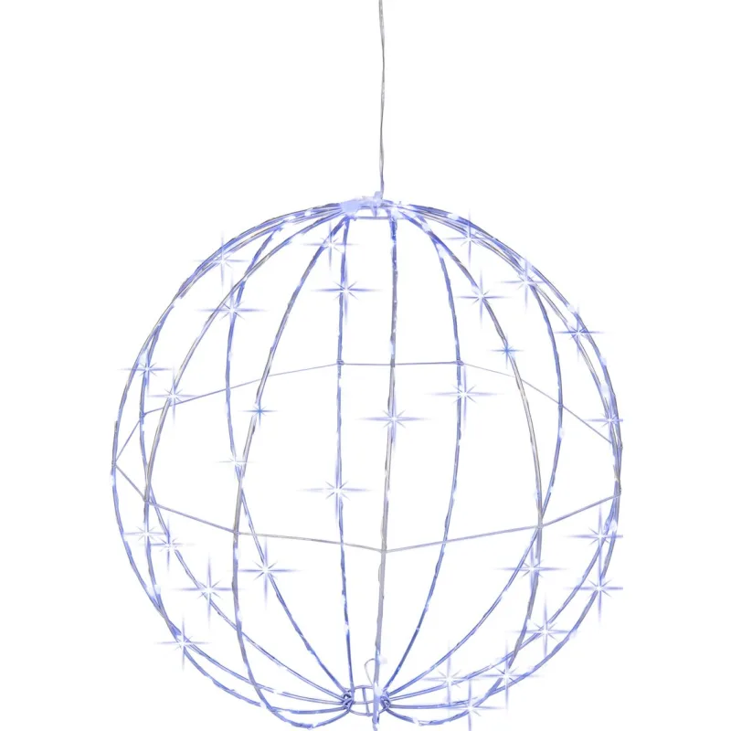 Dekorácia MagicHome Vianoce, guľa, 144xLED, studená biela, 40 cm