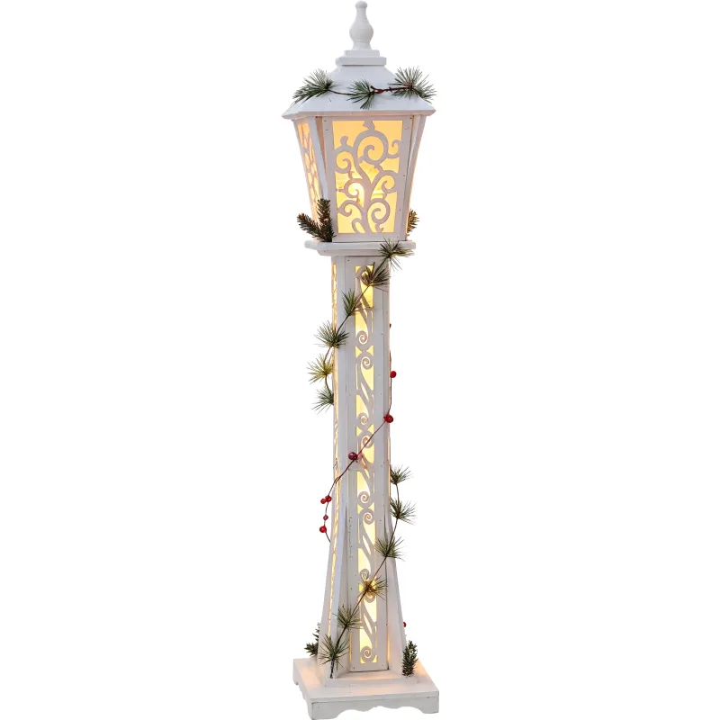 Dekorácia MagicHome Vianoce, lampa, teplá biela, 20x20x120 cm, 3xAA