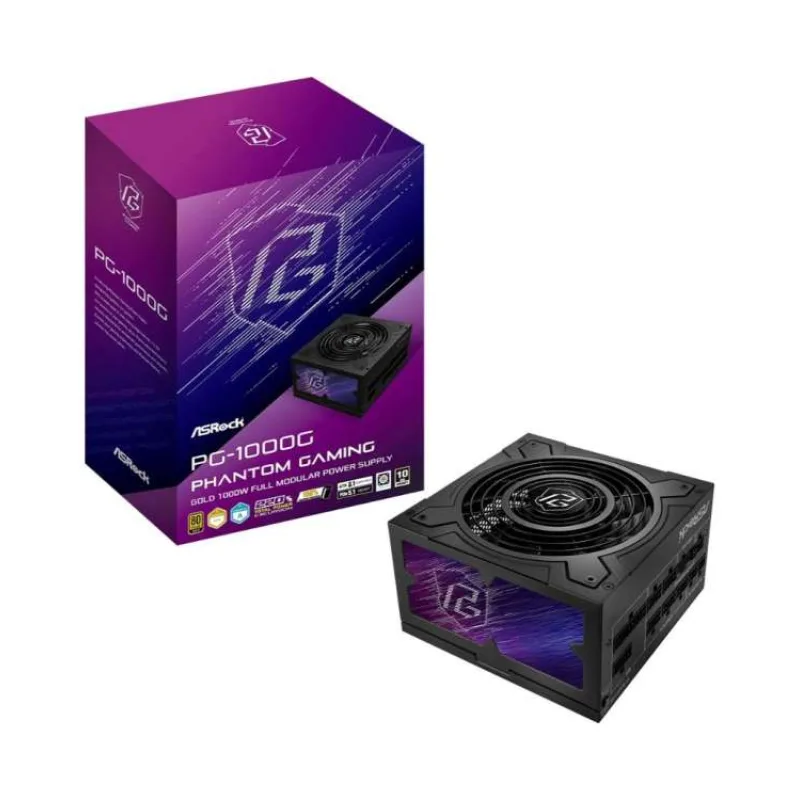ASROCK zdroj PG-1000G,1000W, 80Plus Gold, 135 mm, ATX 3.1 (PG-1000G)
