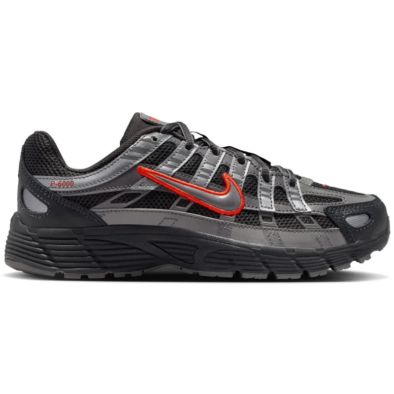 Nike P-6000 Anthracite Picante Red Metallic Cool Grey (GS) - 36.5