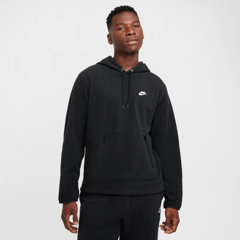 Nike Club Men's Winterized Pullover Hoodie Black/White - S