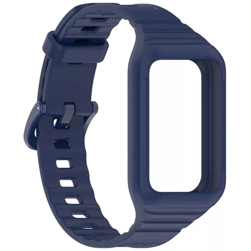 Silikonový řemínek s rámečkem pro Honor Band 9 - Modrý ESES 1530005940