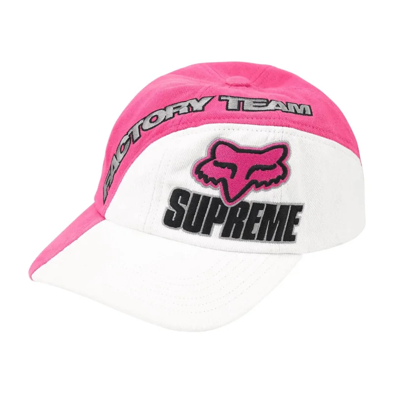 Supreme Fox Racing 6-Panel Cap (FW25) White Pink - OS