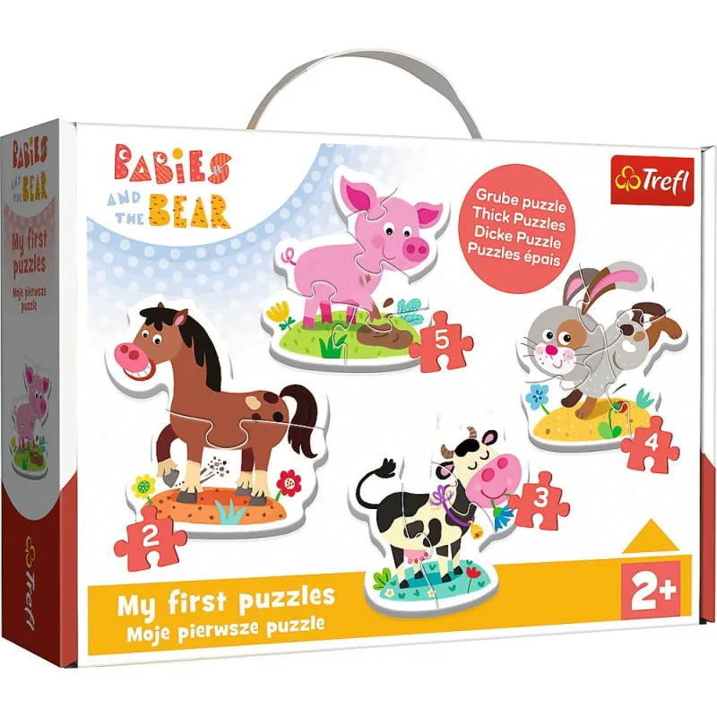 Trefl Puzzle baby My first puzzles Classic - Na farmě 14 dílků v krabici 27x19x6cm