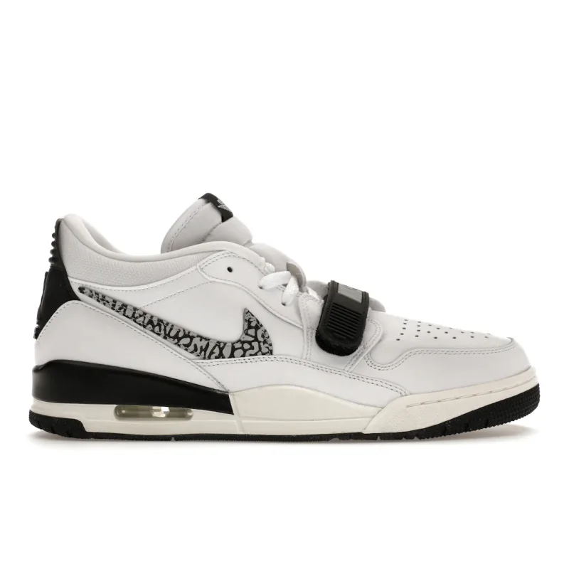 Jordan Legacy 312 Low White Black Elephant Swoosh - 47.5