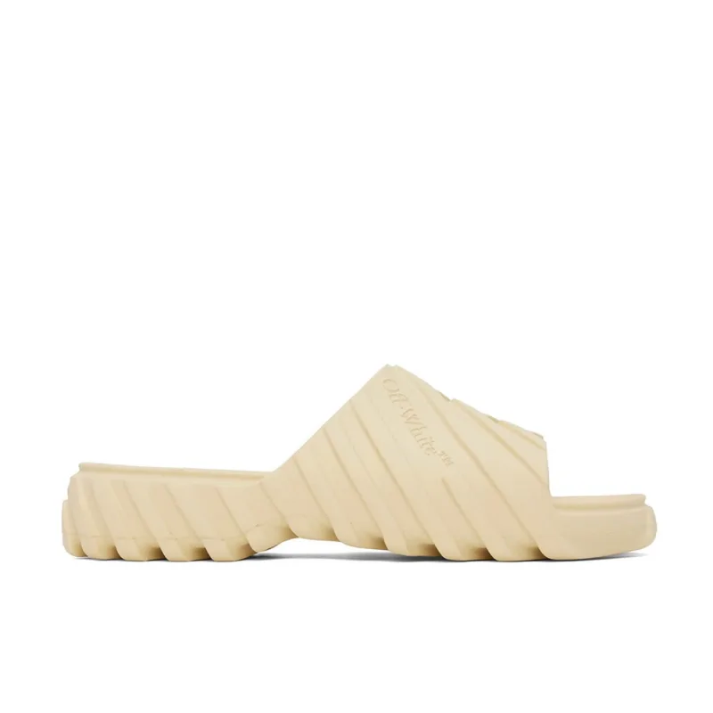 Off White Exploration Angora Rubber Slide Sandals - 45