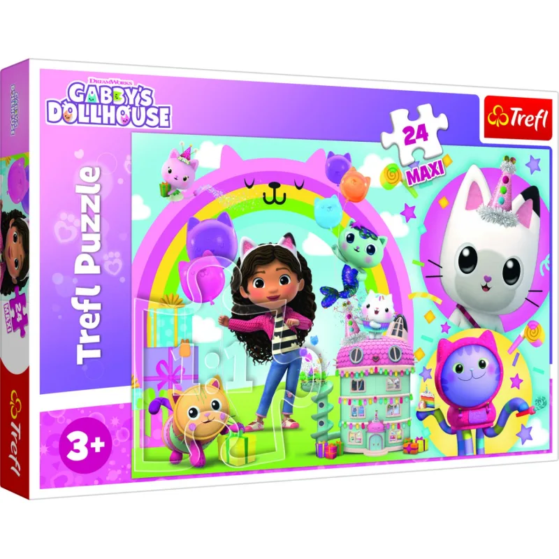 Trefl Puzzle Maxi 24 dílků Gabby´s Dollhouse 60x40cm v krabici 40x27x4,5cm
