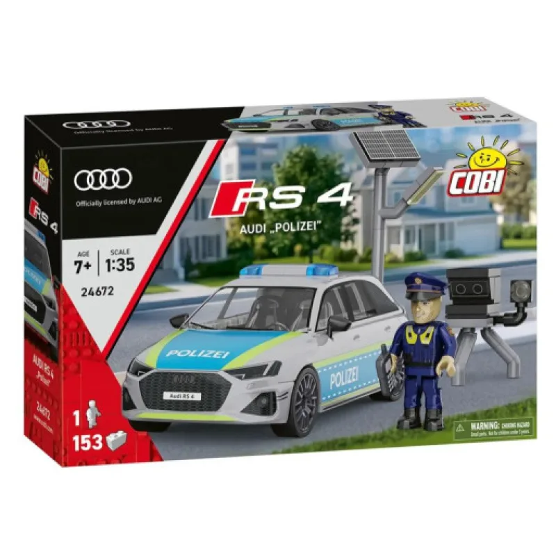 Cobi 24672 Audi RS4 Polizei, 1:35, 153 kostek