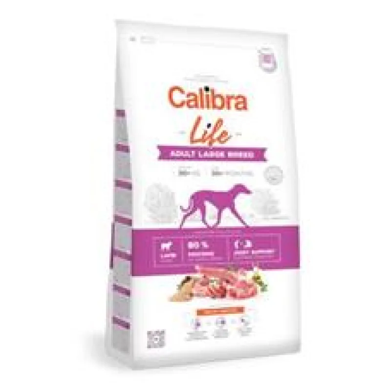 Calibra Dog Life Adult Large Breed Lamb 12 kg + Calibra konz Adult Lamb 3x400g