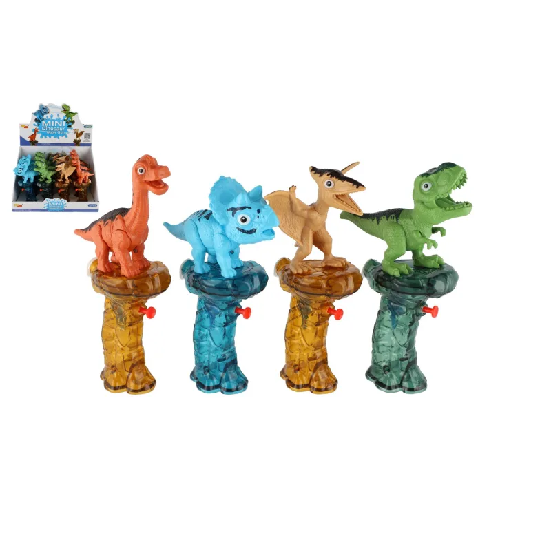 Teddies Vodná pištoľ dinosaurus striekacia plast 13x20cm 4 druhy 12ks v boxe