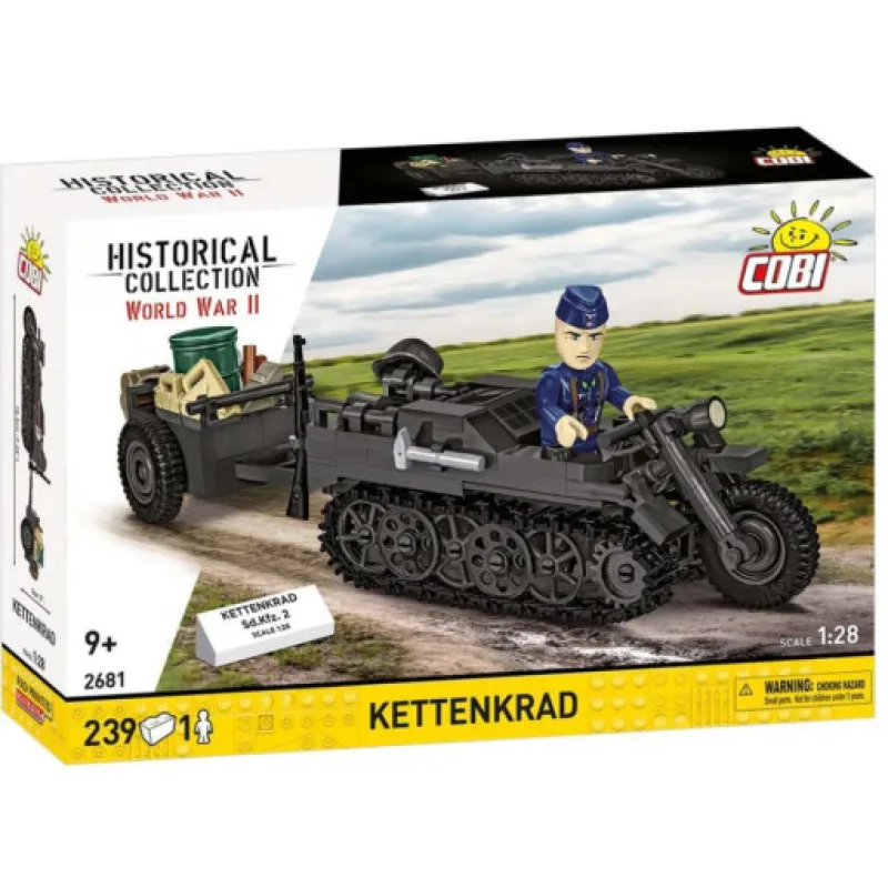 Cobi 2681 II WW Kettenkrad s přívěsem, 1:28, 239 kostek