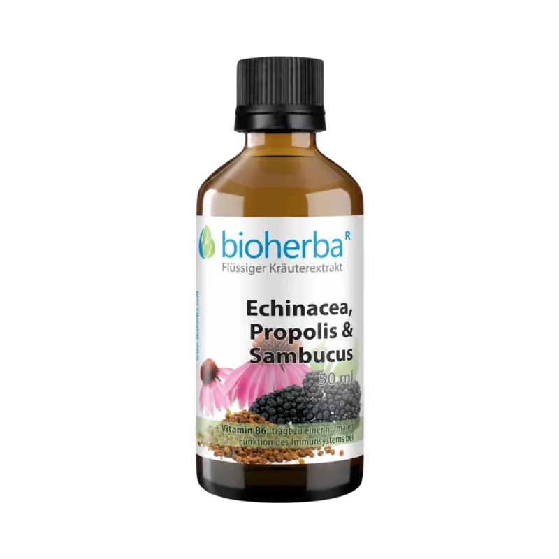 Bioherba Echinacea, propolis a baza čierna – tinktúra – 50 ml –