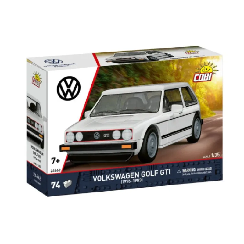 COBI-24662 Volkswagen Golf GTI bílý, 1:35, 74 kostek