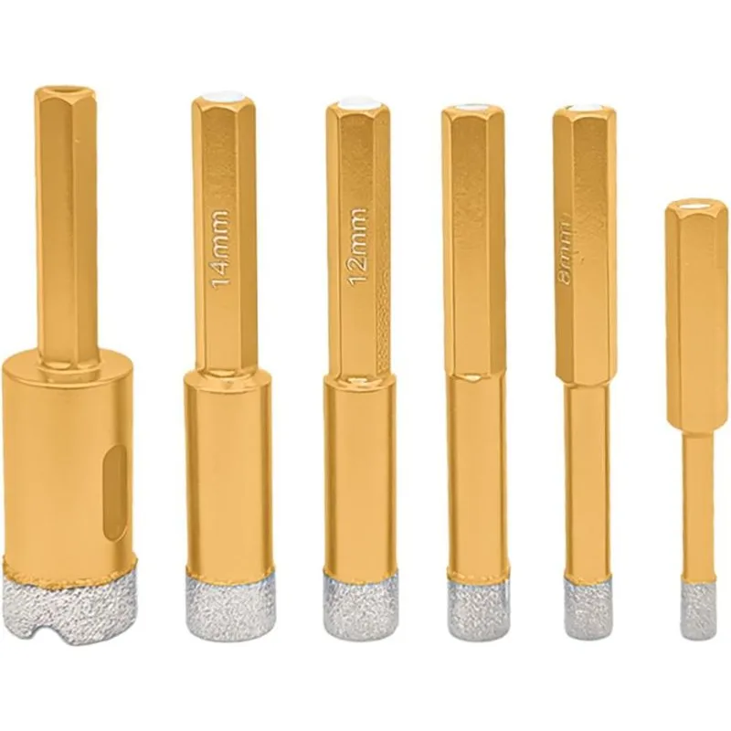 Sada vyrezávačov Strend Pro, diamantová, 6 - 20 mm,HEX, plastový box, sada 6 ks