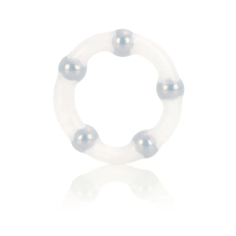 Metallic Bead Ring – silikónový erekčný krúžok s oceľovými guličkami
