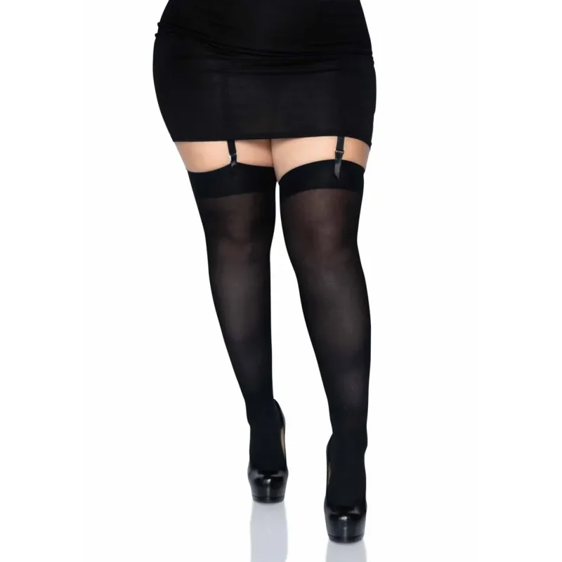 Plus Nylon Thigh Highs