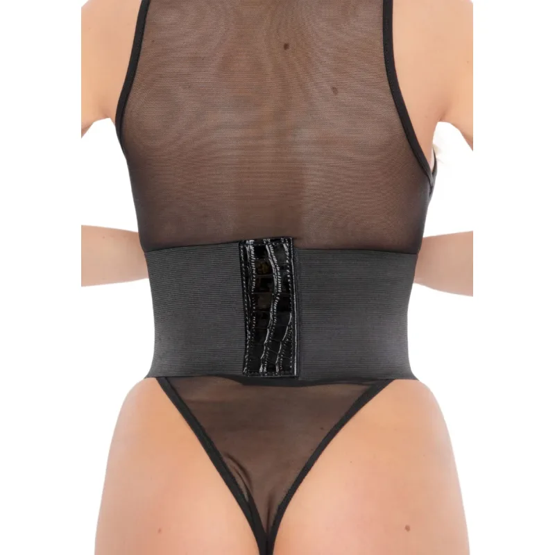 Croco Front Waist Cincher
