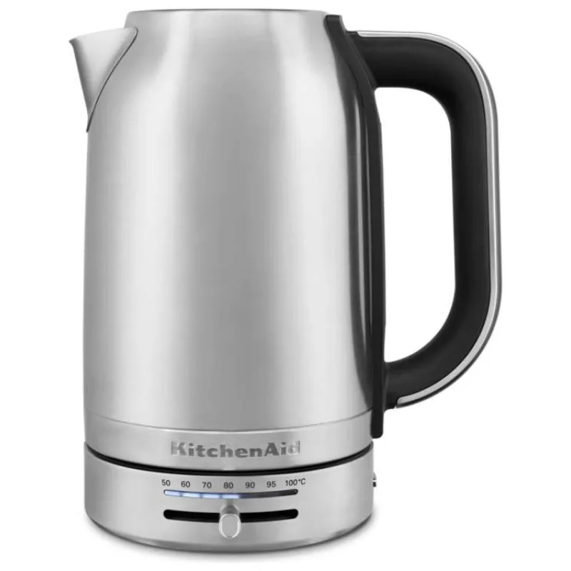 KitchenAid 5KEK1701ESX rychlovarná konvice stříbrná, 1,7 l, 2400 W, regulace teploty 50-100 °C, Keep Warm, nerezová (5KEK1701ESX)