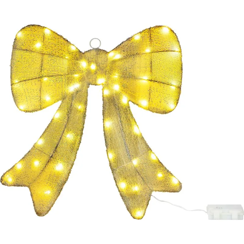 Dekorácia MagicHome Vianoce, Mašľa, 50xLED teplá biela, IP44, 45x4x45 cm