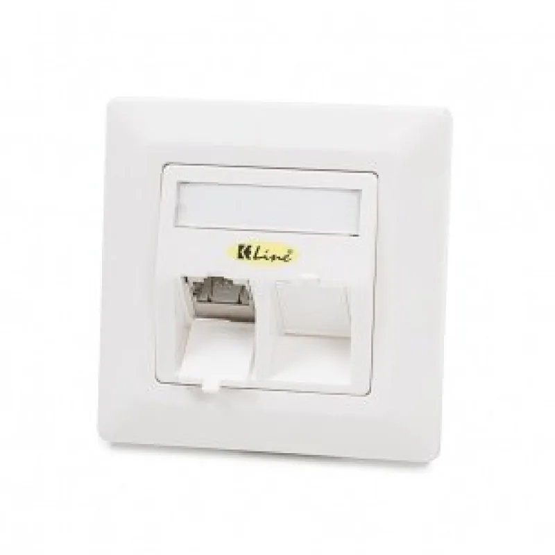 KELine zásuvka Modulo50, Cat 6, 2xRJ45/s, podpovrchová 601140-UP + KEJ-C6…