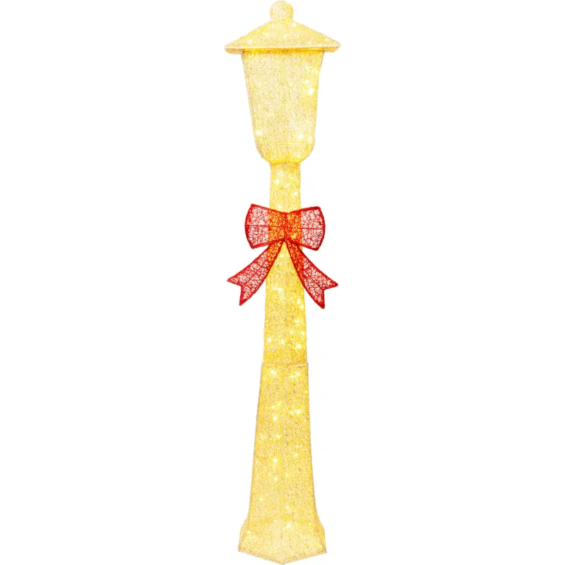 Dekorácia MagicHome Vianoce, Pouličná lampa, 110xLED teplá biela, IP44, 30x30x150 cm