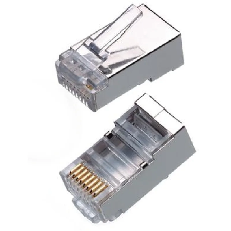 Konektor FTP RJ45-8p8c,50µ" Au, drôt/lanko, Cat6A, otvor pre vodič 1,3mm…