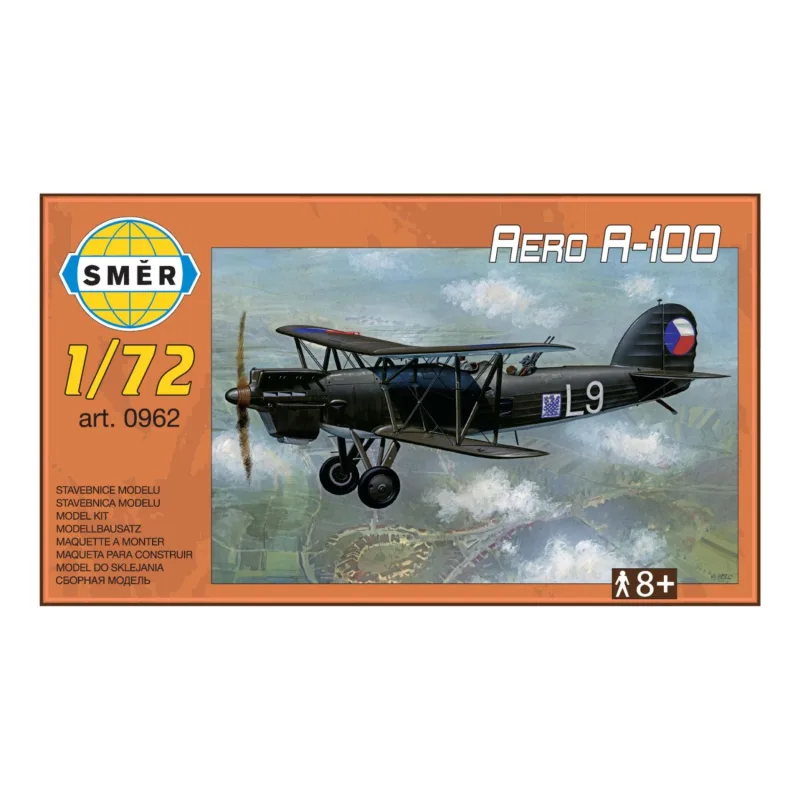 Směr Model Aero A-100 1:72 14,7x11,8 cm v krabici 25x14,5x4,5cm