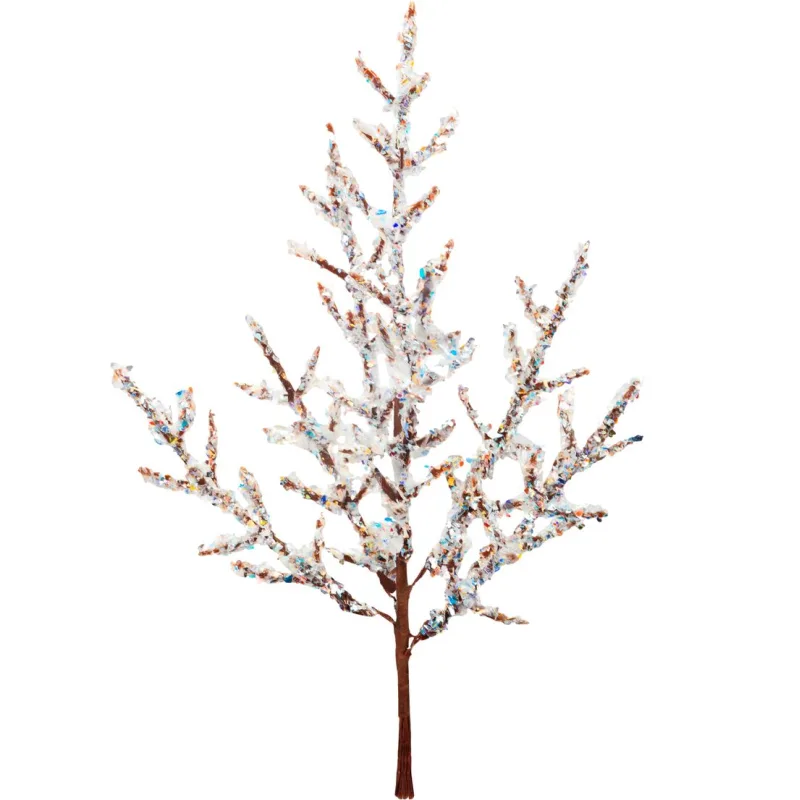 Vetvička MagicHome Vianoce, zasnežená, 38 cm