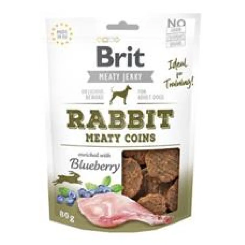 Brit Jerky Rabbit Meaty Coins 80 g - exp. 9/26 - 2ks skladem
