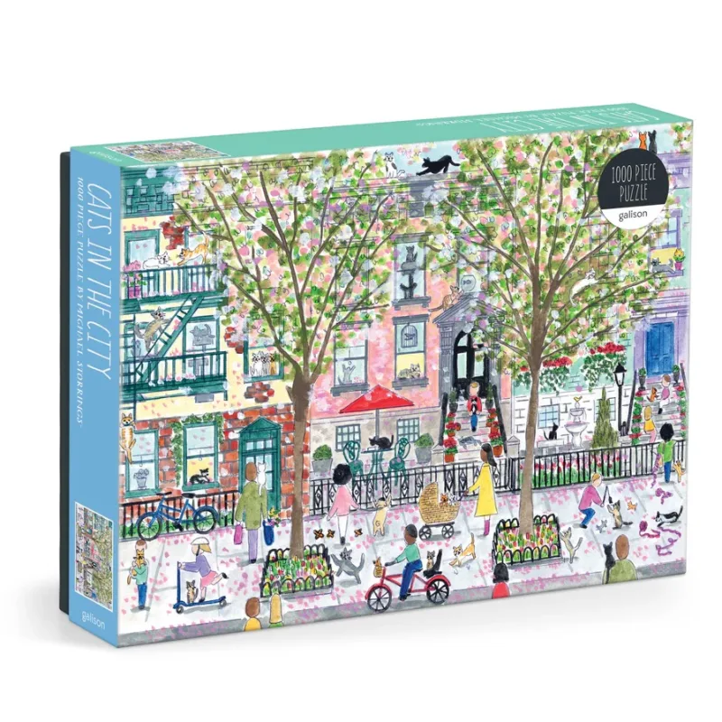 Galison Galison Puzzle Mačky v meste Michael Storrings 1000 dielikov