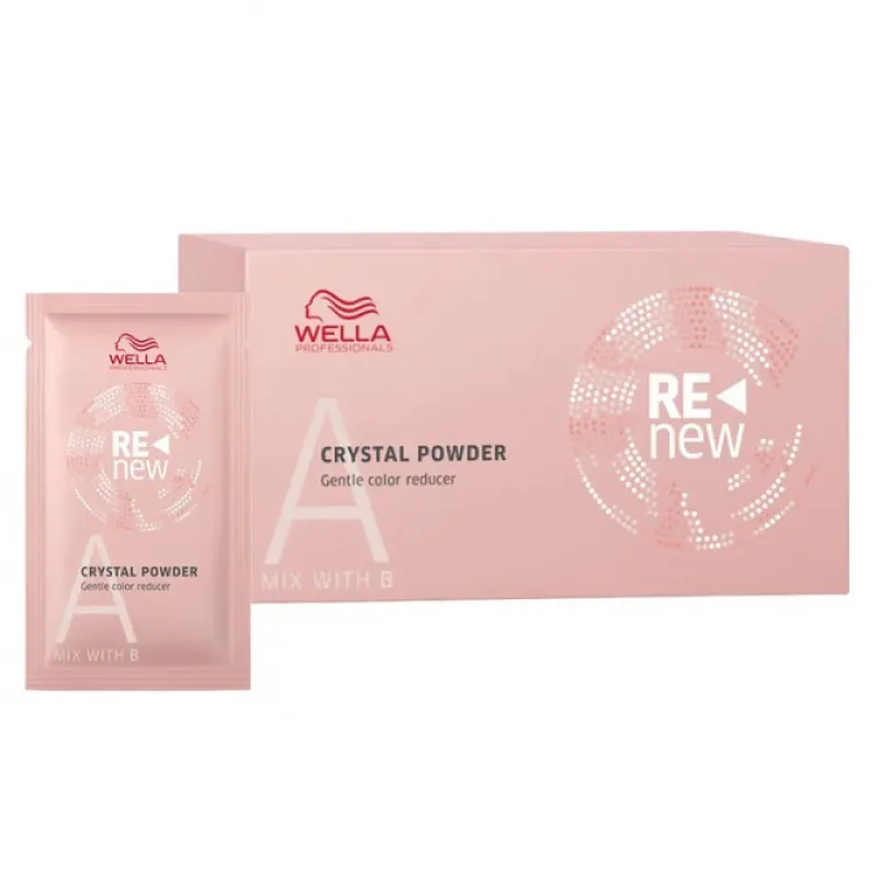 WELLA Renew Crystal Powder 5x9g - šetrný prášok na odstránenie farby z vlasov