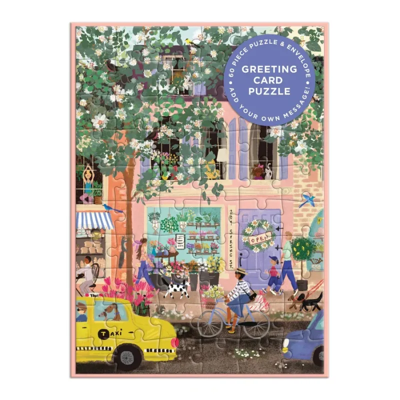 Galison Galison Puzzle Prianie pozdravy z jarnej ulice 60 dielikov