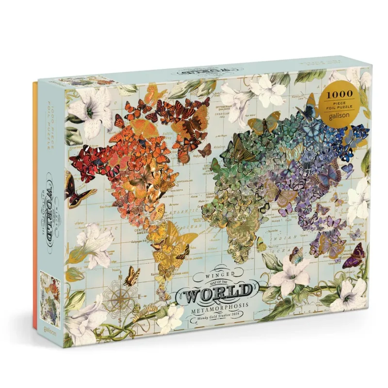 Galison Galison Fóliové puzzle Wendy Gold Okrídlená metamorfóza 1000 dielikov