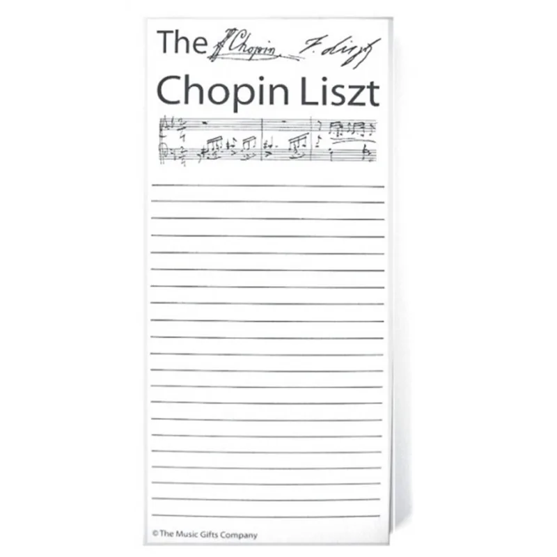 Music Gift Company Zápisník Chopin Liszt (nákupní seznam)