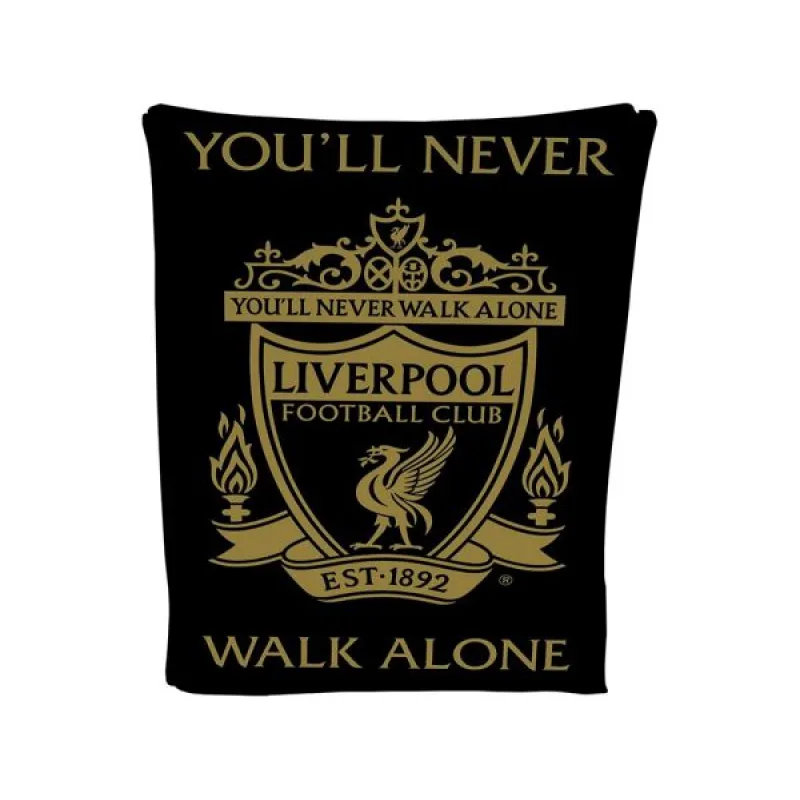 Liverpool FC flísová deka čierna