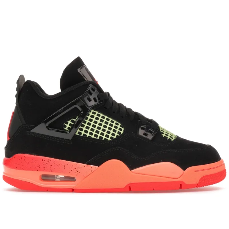 Jordan 4 Retro Black Infrared Barely Volt (GS) - 37.5
